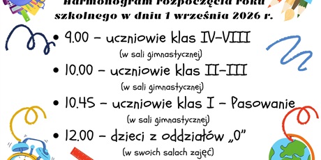 Rozpoczęcie roku szkolnego 2026/2027