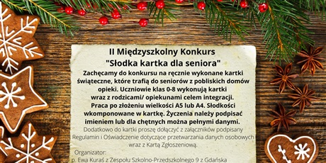Powiększ grafikę: II edycja konkursu szkolnego "Słodka kartka dla seniora"